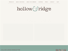 Tablet Screenshot of hollowandridge.com
